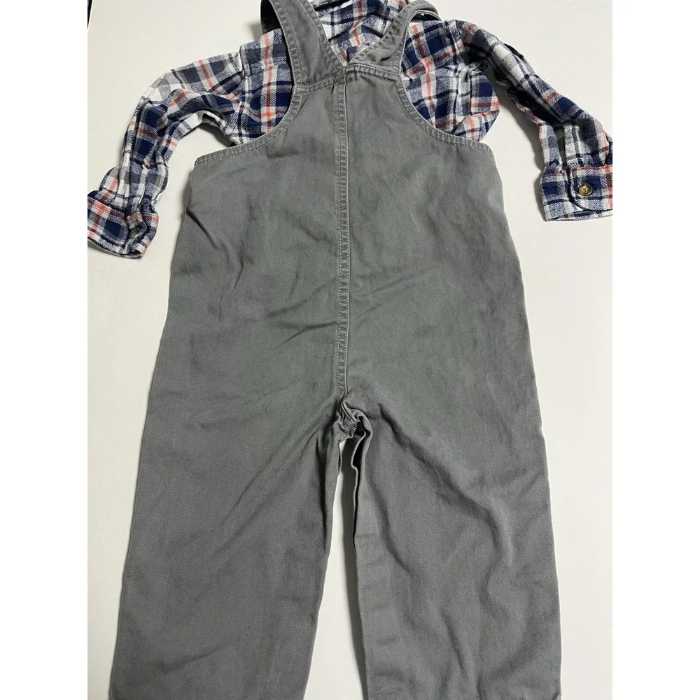 Carters Overalls size 24 months flannel shirt Healthtex brand‎